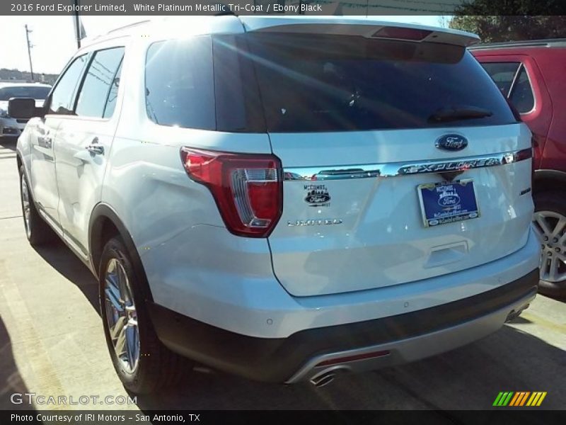 White Platinum Metallic Tri-Coat / Ebony Black 2016 Ford Explorer Limited