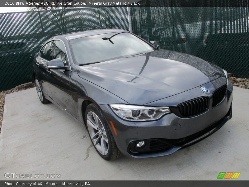 Mineral Grey Metallic / Black 2016 BMW 4 Series 428i xDrive Gran Coupe