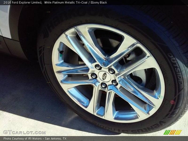White Platinum Metallic Tri-Coat / Ebony Black 2016 Ford Explorer Limited