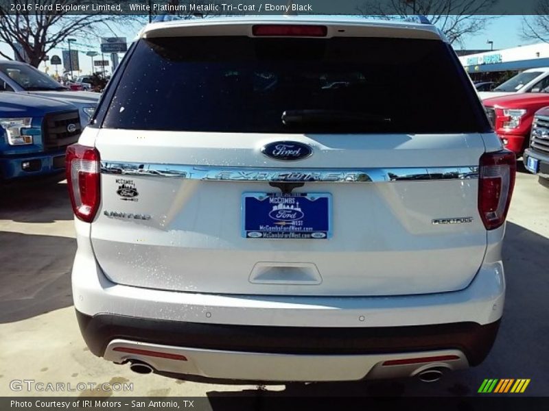 White Platinum Metallic Tri-Coat / Ebony Black 2016 Ford Explorer Limited