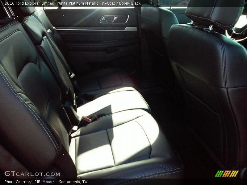 White Platinum Metallic Tri-Coat / Ebony Black 2016 Ford Explorer Limited