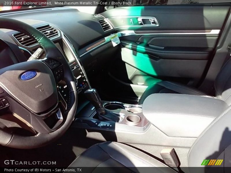 White Platinum Metallic Tri-Coat / Ebony Black 2016 Ford Explorer Limited