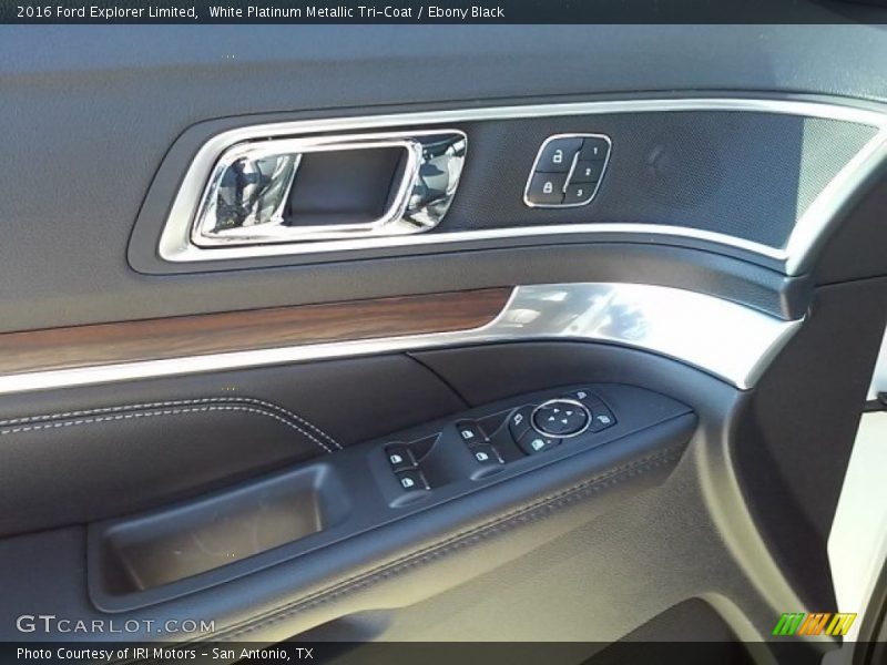 White Platinum Metallic Tri-Coat / Ebony Black 2016 Ford Explorer Limited