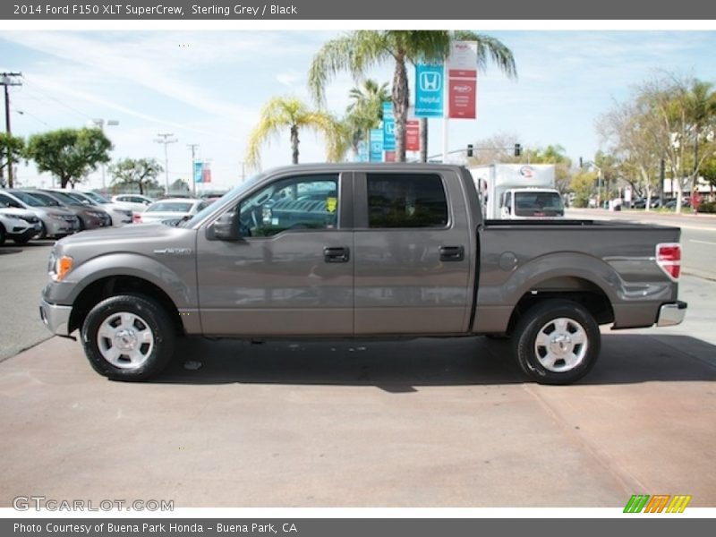 Sterling Grey / Black 2014 Ford F150 XLT SuperCrew
