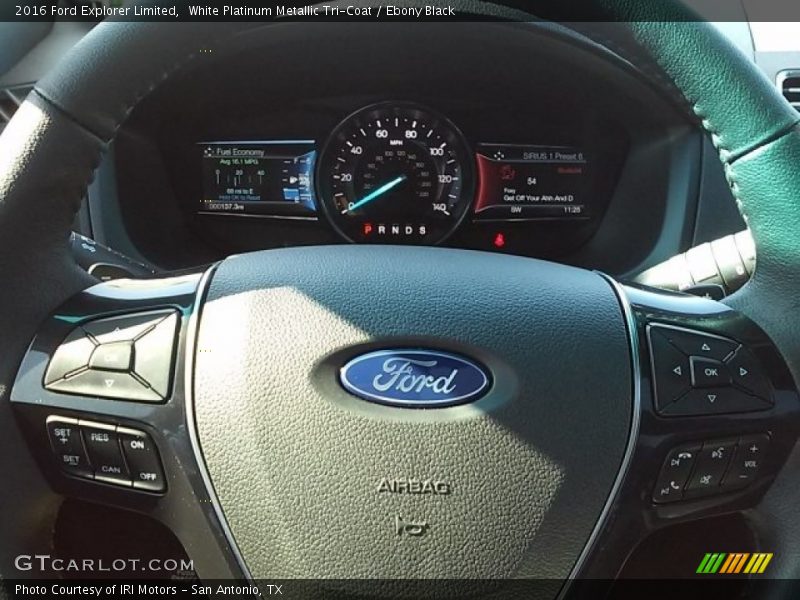 White Platinum Metallic Tri-Coat / Ebony Black 2016 Ford Explorer Limited