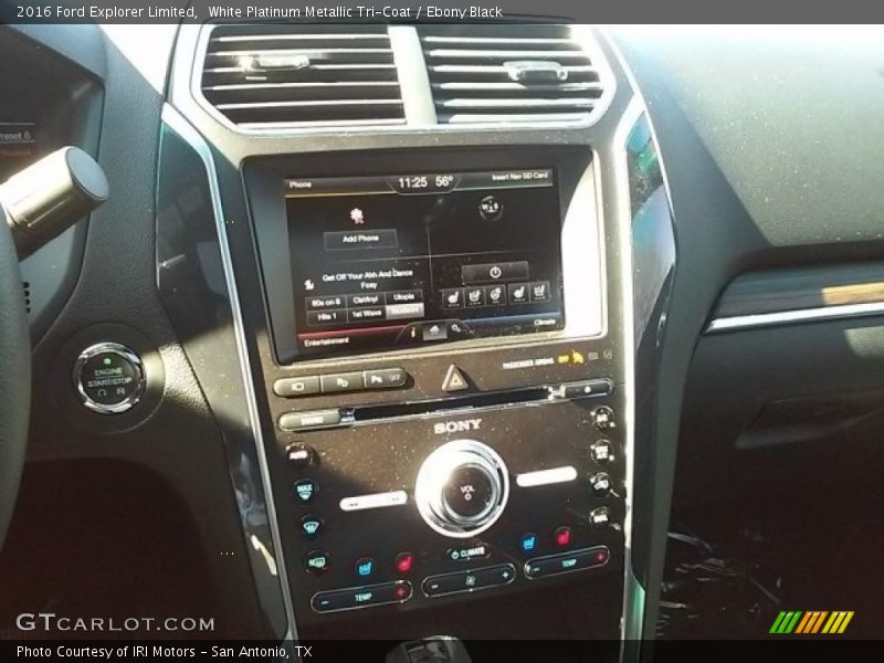 White Platinum Metallic Tri-Coat / Ebony Black 2016 Ford Explorer Limited
