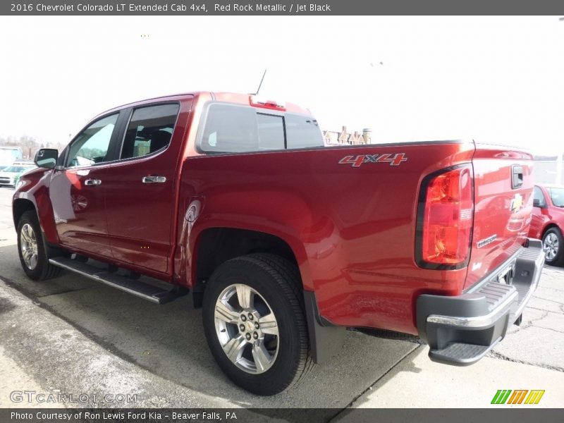 Red Rock Metallic / Jet Black 2016 Chevrolet Colorado LT Extended Cab 4x4