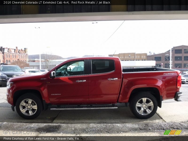 Red Rock Metallic / Jet Black 2016 Chevrolet Colorado LT Extended Cab 4x4