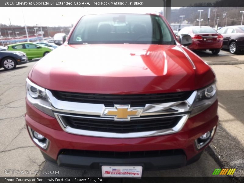 Red Rock Metallic / Jet Black 2016 Chevrolet Colorado LT Extended Cab 4x4