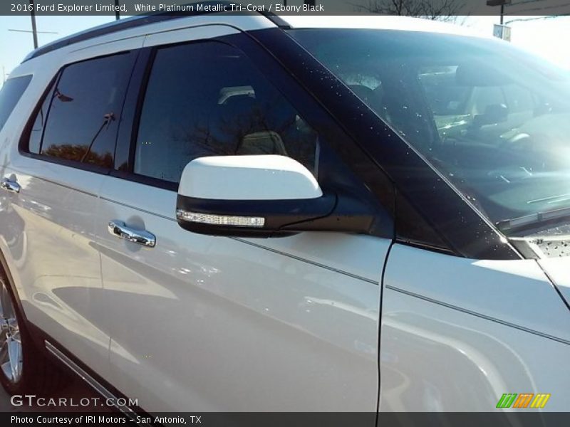 White Platinum Metallic Tri-Coat / Ebony Black 2016 Ford Explorer Limited