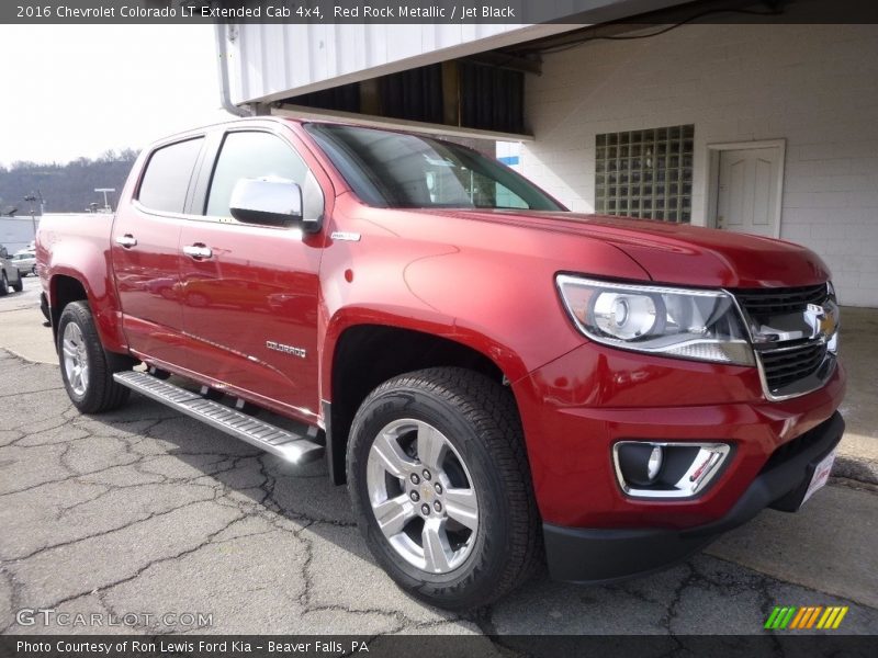 Red Rock Metallic / Jet Black 2016 Chevrolet Colorado LT Extended Cab 4x4
