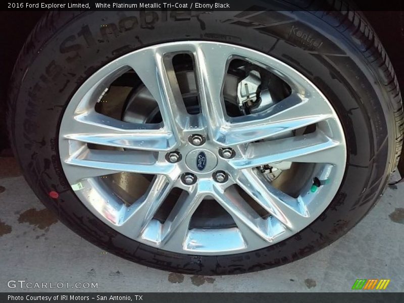White Platinum Metallic Tri-Coat / Ebony Black 2016 Ford Explorer Limited