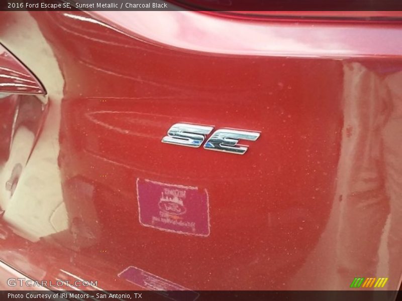 Sunset Metallic / Charcoal Black 2016 Ford Escape SE