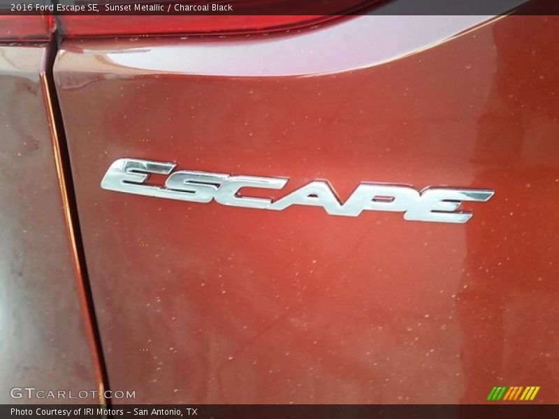 Sunset Metallic / Charcoal Black 2016 Ford Escape SE