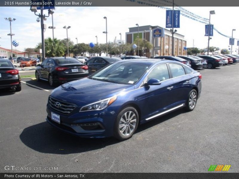 Lakeside Blue / Gray 2016 Hyundai Sonata Sport