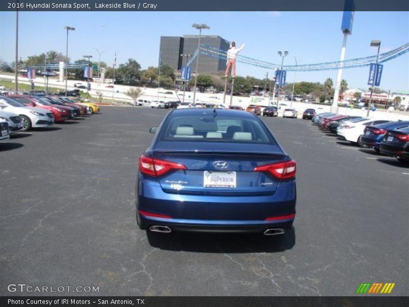 Lakeside Blue / Gray 2016 Hyundai Sonata Sport