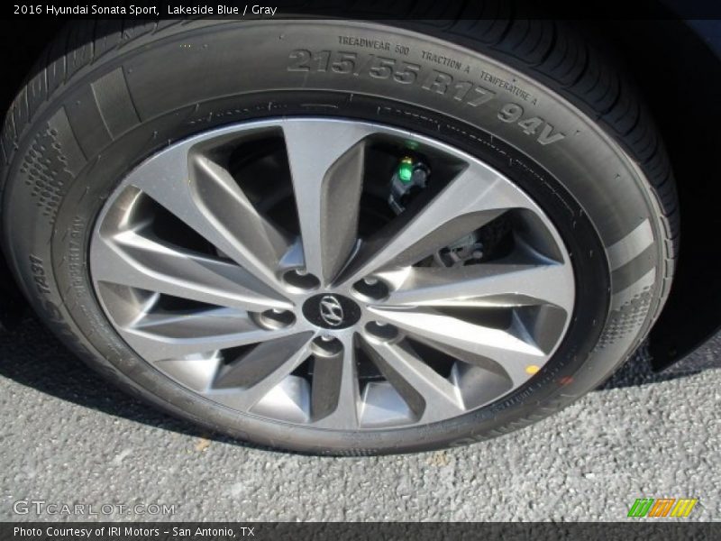 Lakeside Blue / Gray 2016 Hyundai Sonata Sport