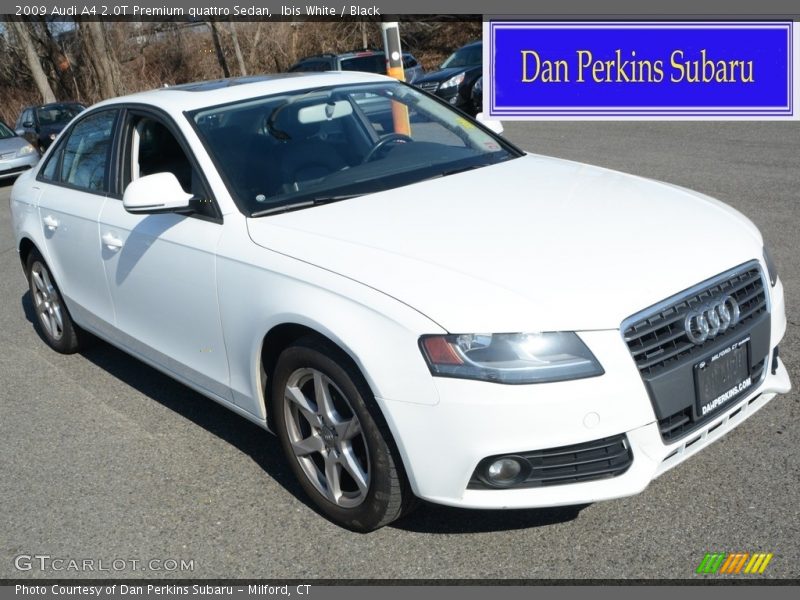 Ibis White / Black 2009 Audi A4 2.0T Premium quattro Sedan