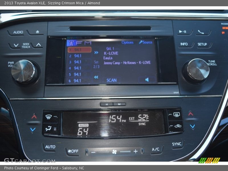 Sizzling Crimson Mica / Almond 2013 Toyota Avalon XLE