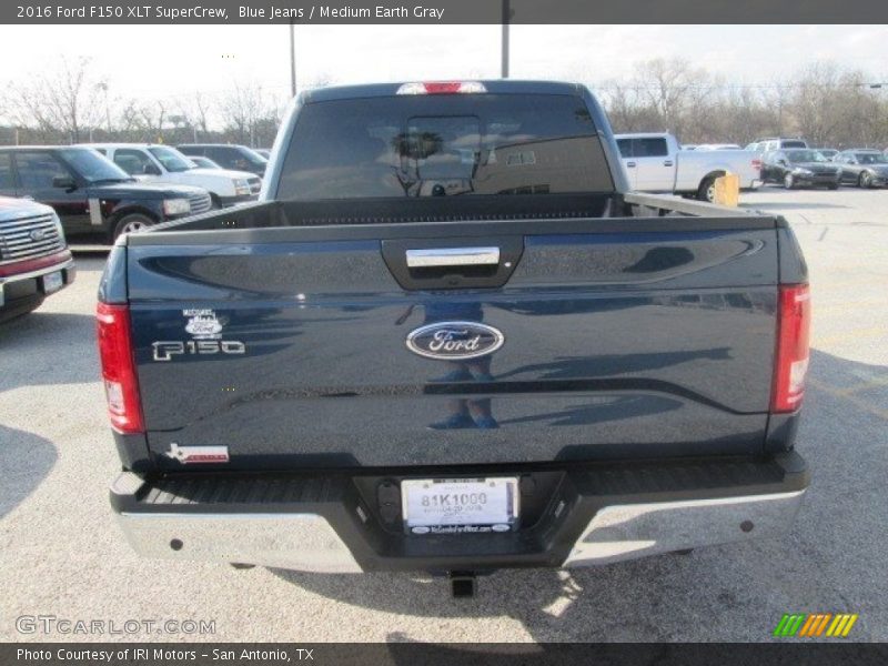 Blue Jeans / Medium Earth Gray 2016 Ford F150 XLT SuperCrew