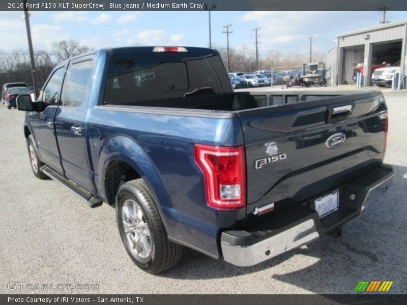 Blue Jeans / Medium Earth Gray 2016 Ford F150 XLT SuperCrew