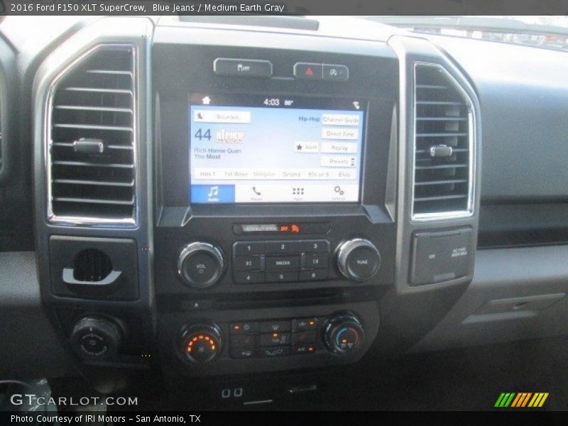 Blue Jeans / Medium Earth Gray 2016 Ford F150 XLT SuperCrew