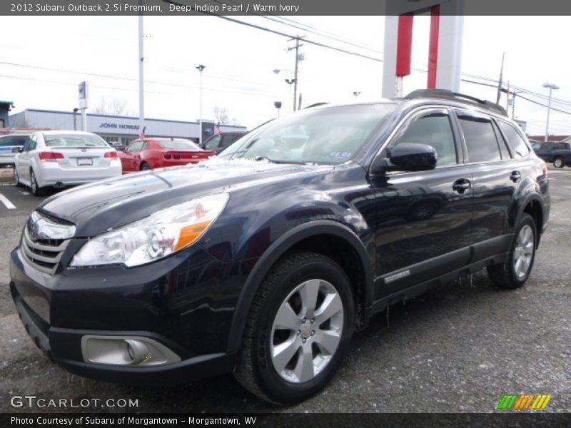 Deep Indigo Pearl / Warm Ivory 2012 Subaru Outback 2.5i Premium
