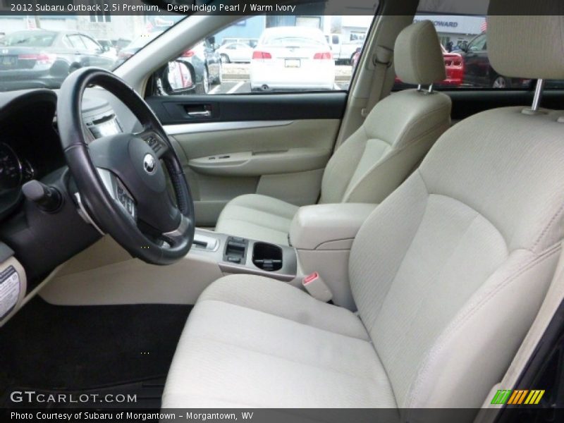 Deep Indigo Pearl / Warm Ivory 2012 Subaru Outback 2.5i Premium