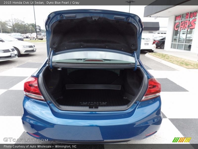 Dyno Blue Pearl / Gray 2015 Honda Civic LX Sedan