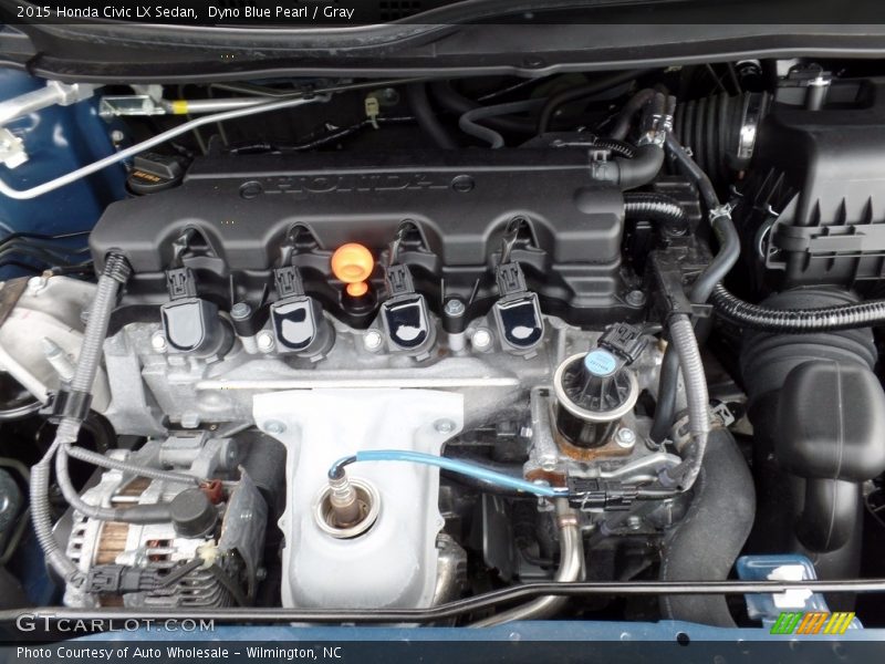 Dyno Blue Pearl / Gray 2015 Honda Civic LX Sedan