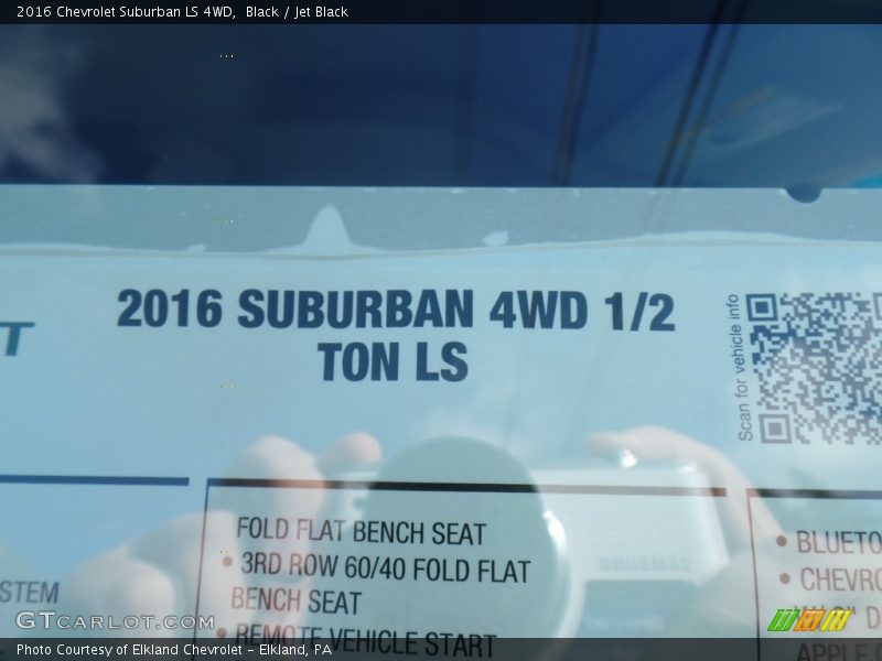 Black / Jet Black 2016 Chevrolet Suburban LS 4WD