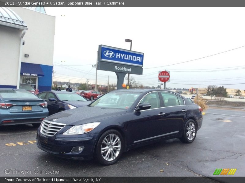 Sapphire Blue Pearl / Cashmere 2011 Hyundai Genesis 4.6 Sedan