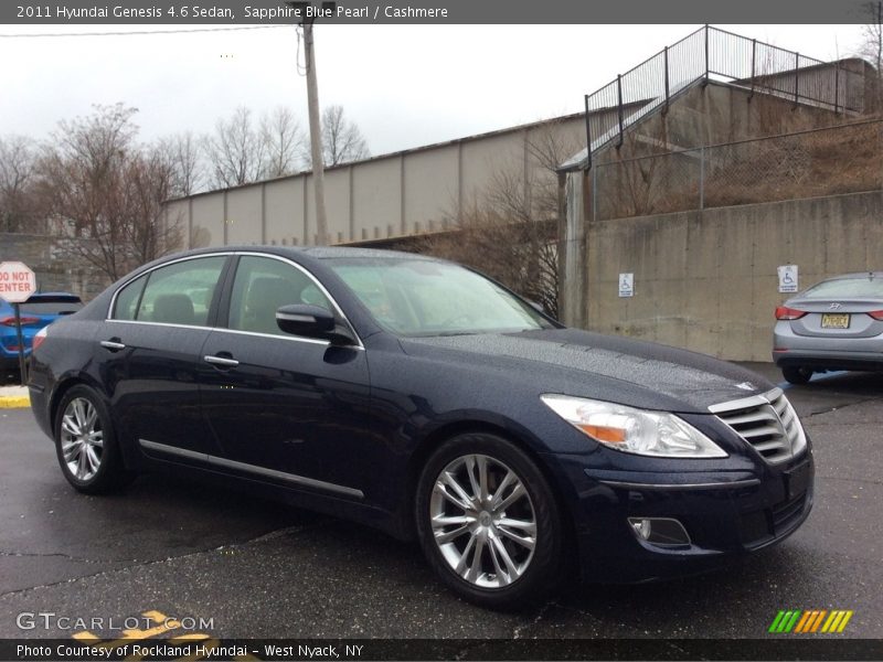 Sapphire Blue Pearl / Cashmere 2011 Hyundai Genesis 4.6 Sedan