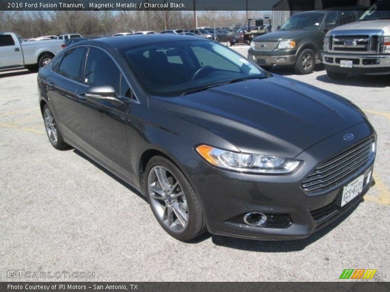 Magnetic Metallic / Charcoal Black 2016 Ford Fusion Titanium
