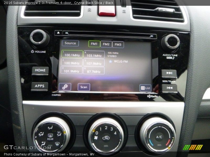 Crystal Black Silica / Black 2016 Subaru Impreza 2.0i Premium 4-door