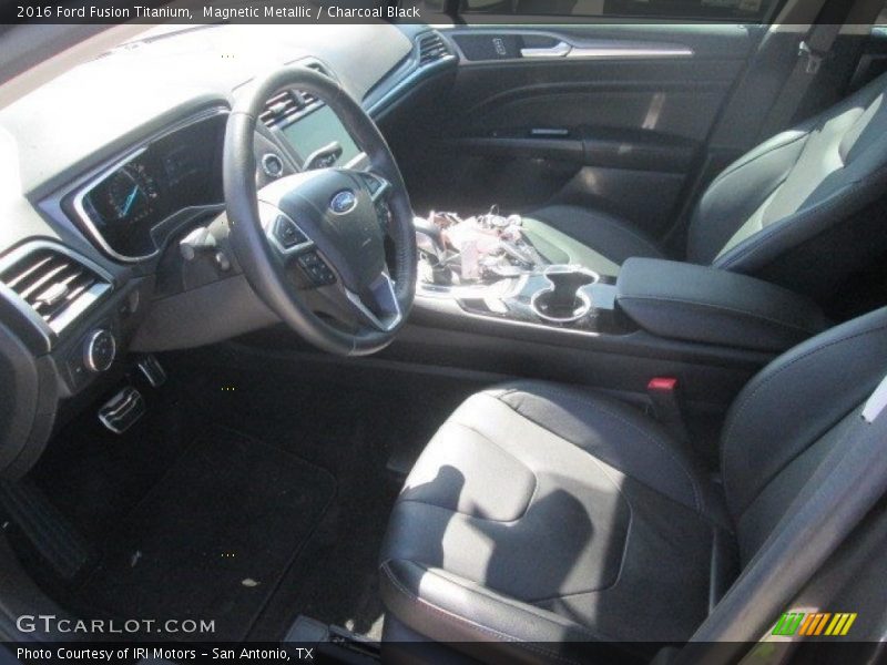 Magnetic Metallic / Charcoal Black 2016 Ford Fusion Titanium