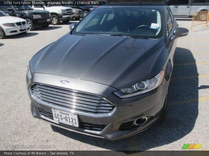 Magnetic Metallic / Charcoal Black 2016 Ford Fusion Titanium