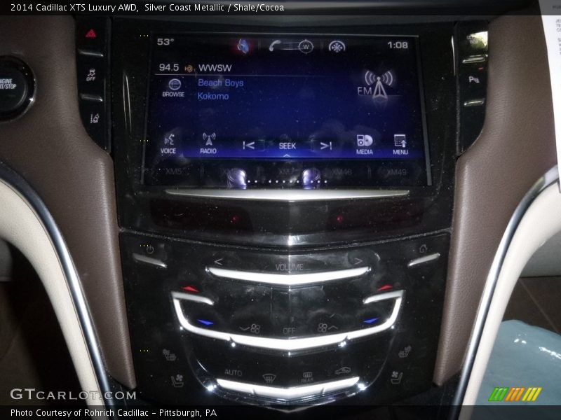 Silver Coast Metallic / Shale/Cocoa 2014 Cadillac XTS Luxury AWD