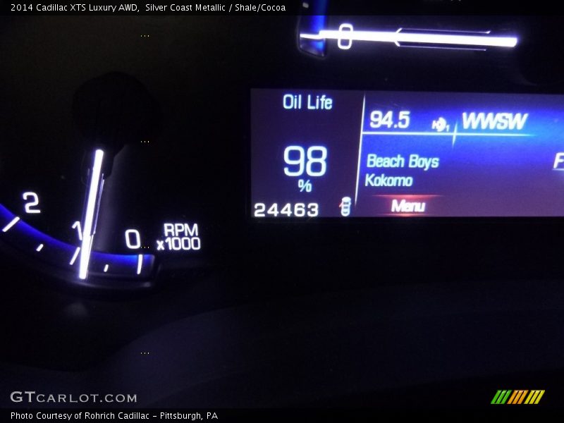 Silver Coast Metallic / Shale/Cocoa 2014 Cadillac XTS Luxury AWD