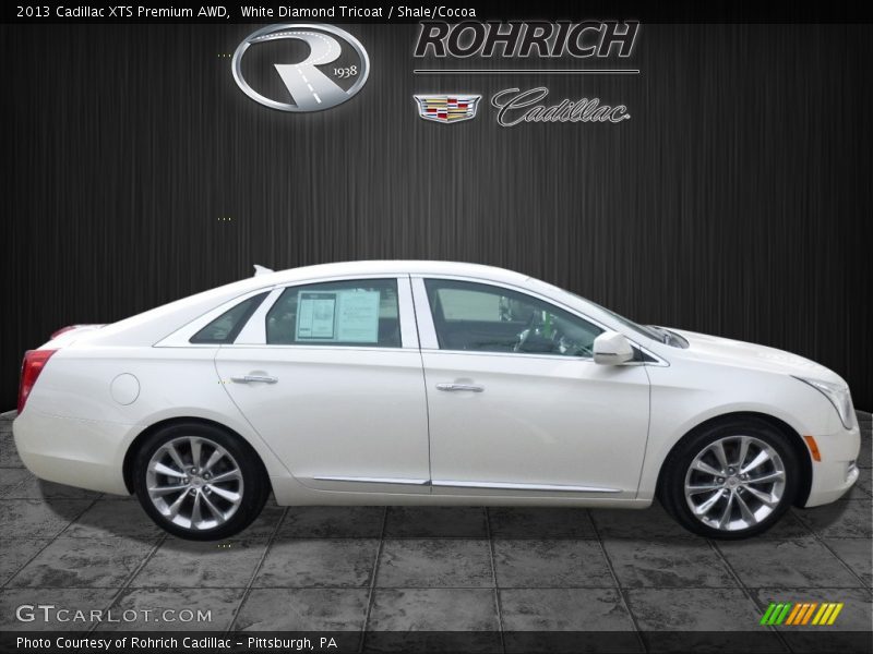 White Diamond Tricoat / Shale/Cocoa 2013 Cadillac XTS Premium AWD