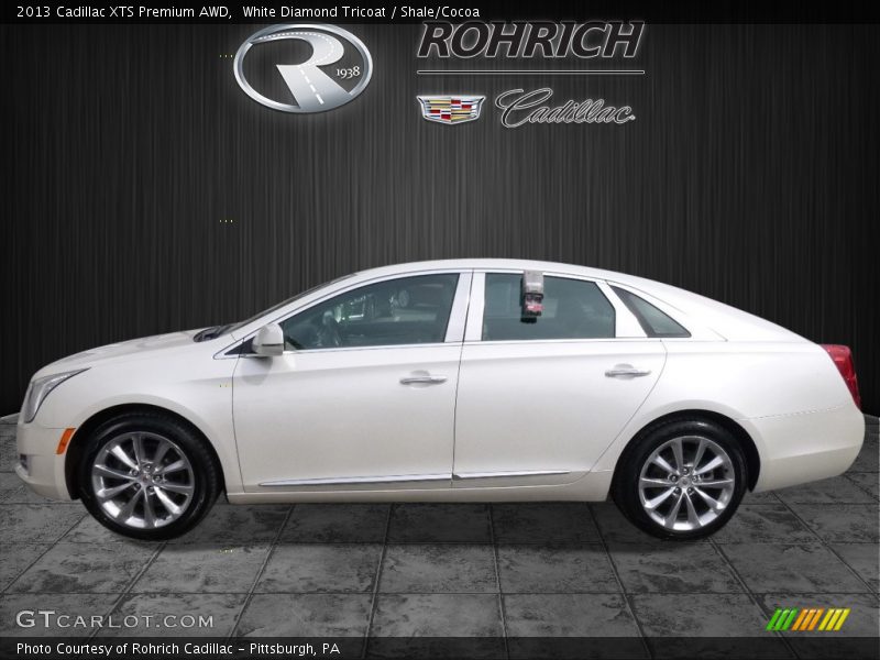 White Diamond Tricoat / Shale/Cocoa 2013 Cadillac XTS Premium AWD