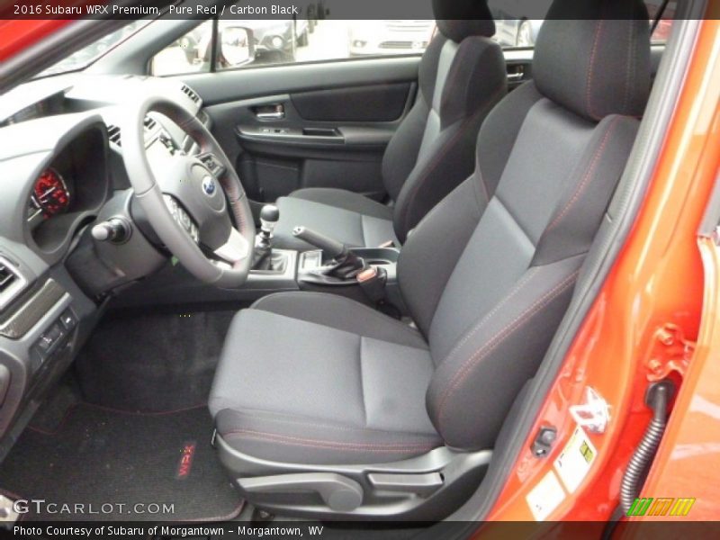 Pure Red / Carbon Black 2016 Subaru WRX Premium