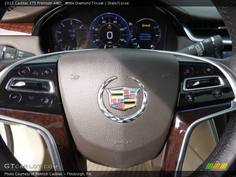 White Diamond Tricoat / Shale/Cocoa 2013 Cadillac XTS Premium AWD