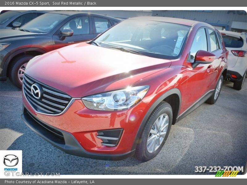 Soul Red Metallic / Black 2016 Mazda CX-5 Sport