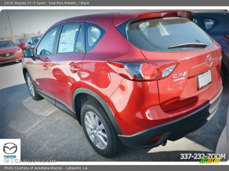 Soul Red Metallic / Black 2016 Mazda CX-5 Sport