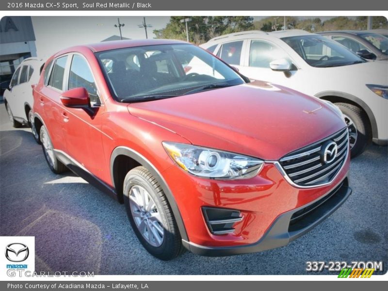 Soul Red Metallic / Black 2016 Mazda CX-5 Sport