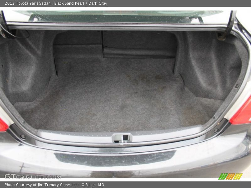 Black Sand Pearl / Dark Gray 2012 Toyota Yaris Sedan