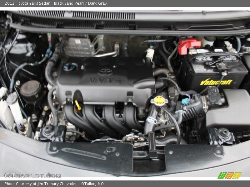 Black Sand Pearl / Dark Gray 2012 Toyota Yaris Sedan