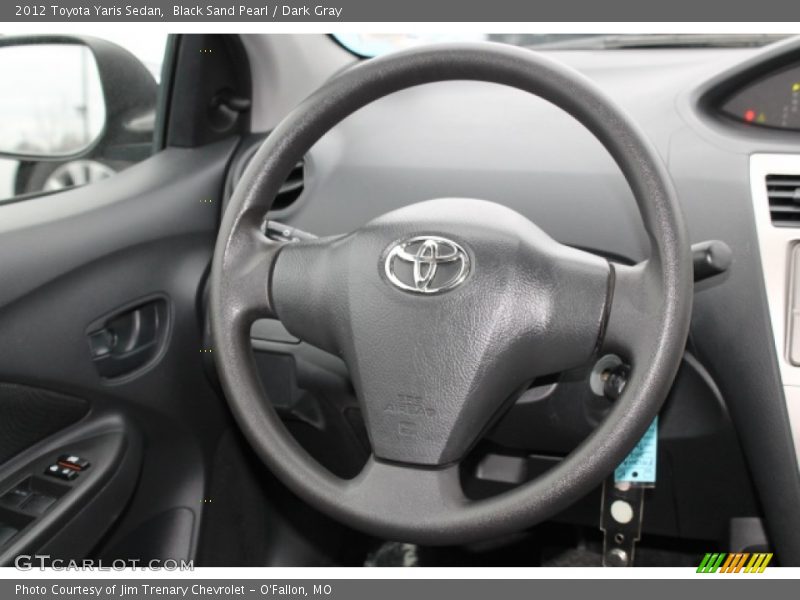 Black Sand Pearl / Dark Gray 2012 Toyota Yaris Sedan
