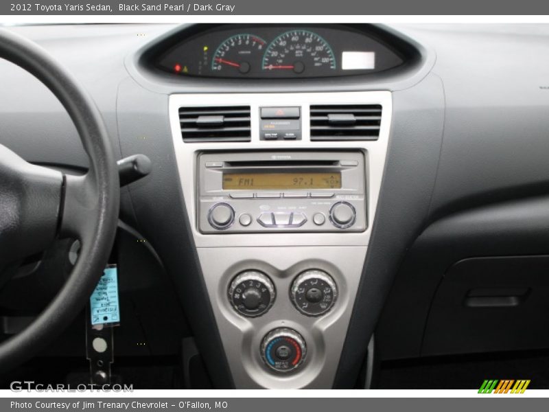 Black Sand Pearl / Dark Gray 2012 Toyota Yaris Sedan